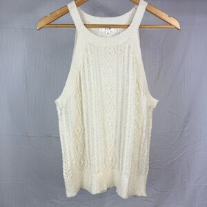 Cream Cable Knit Women's Top